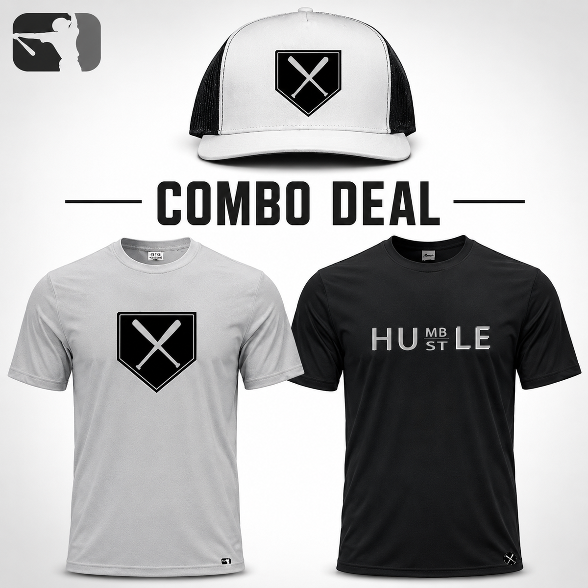 Men’s Weekly Baseball Combo – 2 Performance Shirts & Snapback