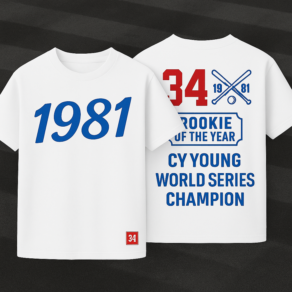 Adult Fernando 1981 Official 34 Baseball T-Shirt