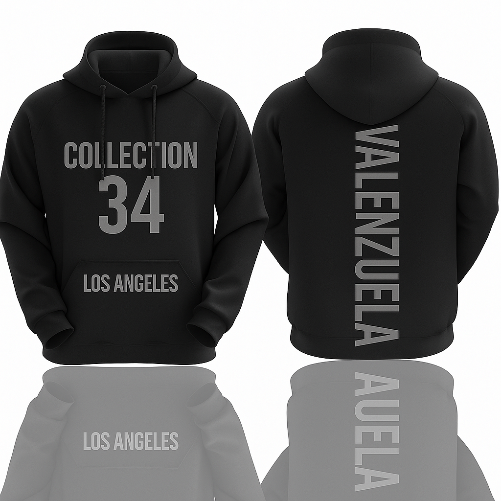 Collection 34 Adult Hoodie – Black & Silver
