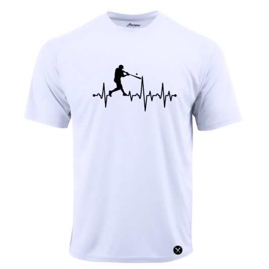 Men’s Heartbeat Baseball Cotton T-Shirt