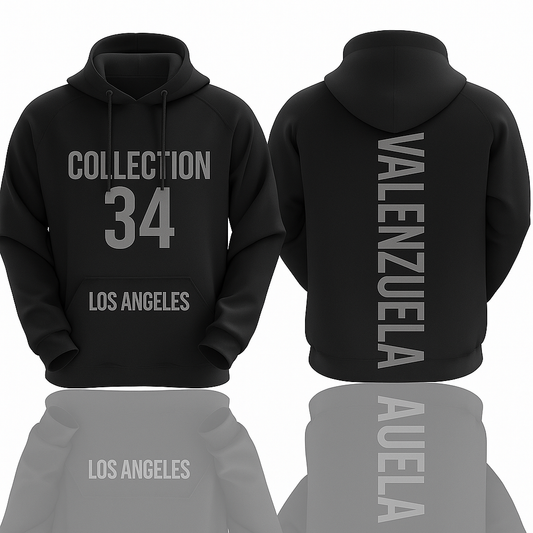 Collection 34 Adult Hoodie – Black & Silver