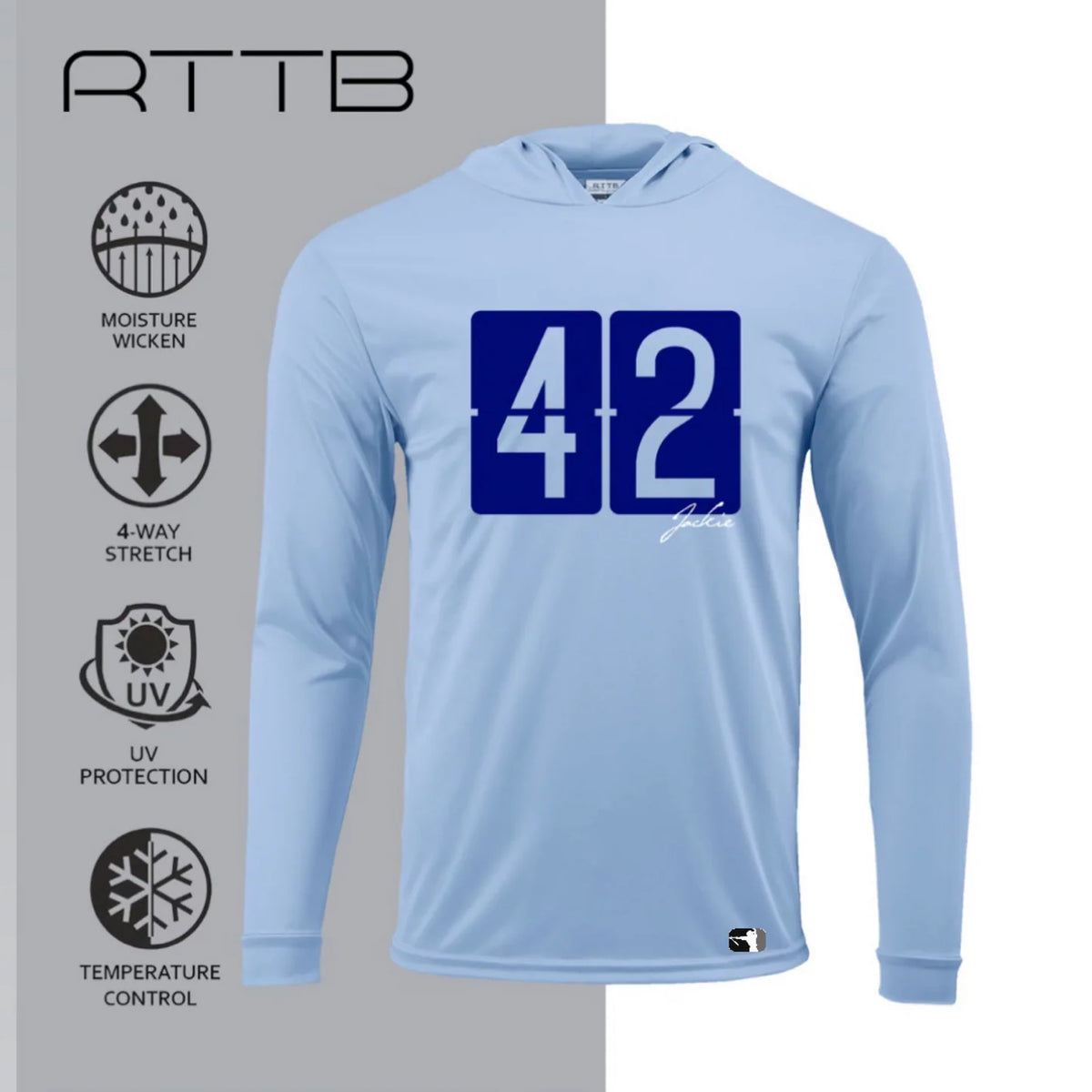 YOUTH 42 JACKIE ROBINSON ICON PERFORMANCE HOODIE